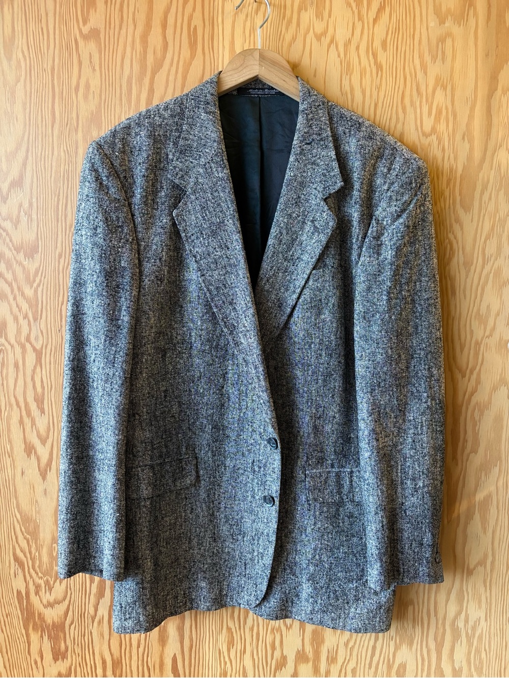 Vintage Classic Men's Gray SILK Blazer - STRAIGHT out of 1986!